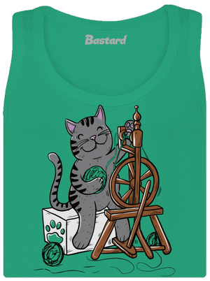 Kočka přede dámské tílko klasické Mint Mal