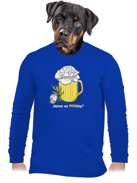 Pivoňky pánské dlouhý rukáv Royal Blue