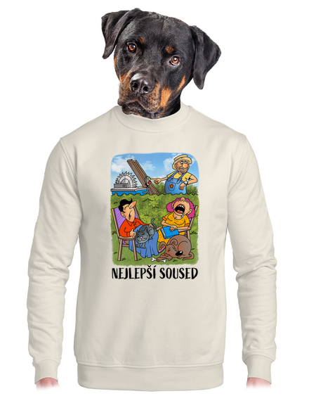 Nejlepší soused unisex mikina bez kapuce Off White