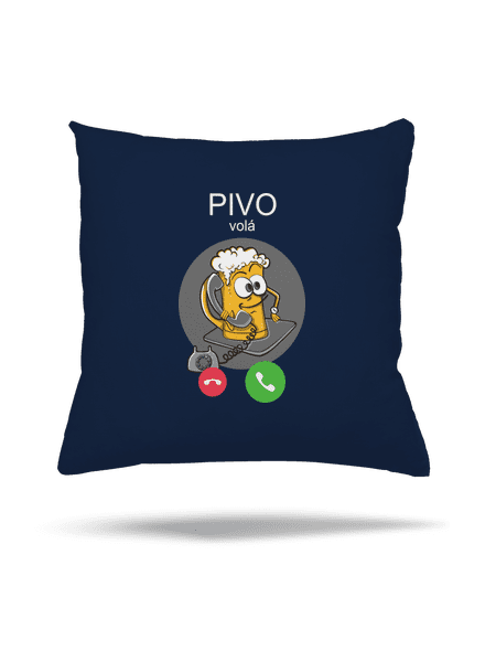 Pivo volá polštář Dark Navy