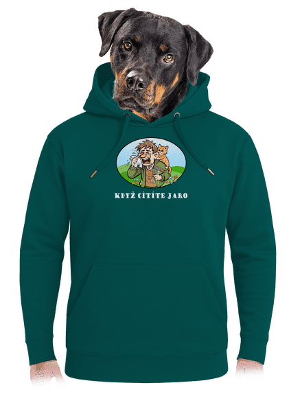 Cítíte jaro unisex mikina premium Emerald Green