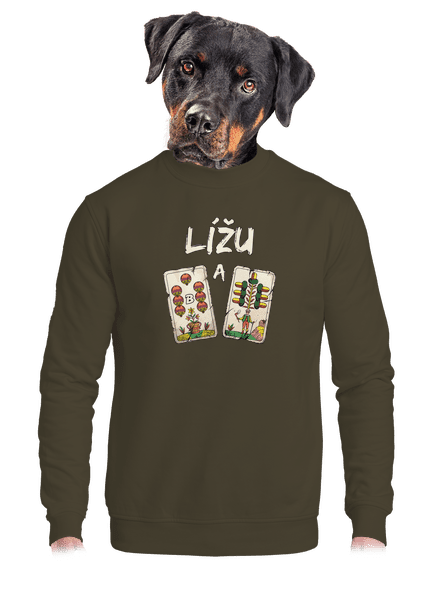 Kule a žaludy unisex mikina bez kapuce Urban Khaki