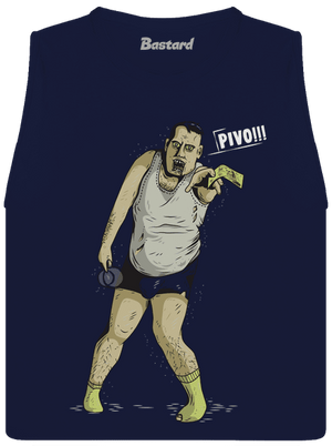 Beer zombie dámské tílko volné Navy