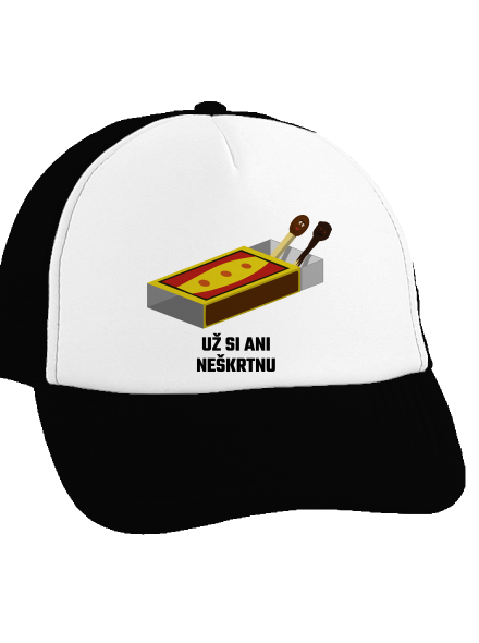 Už si neškrtnu kšiltovka truckerka Black cap