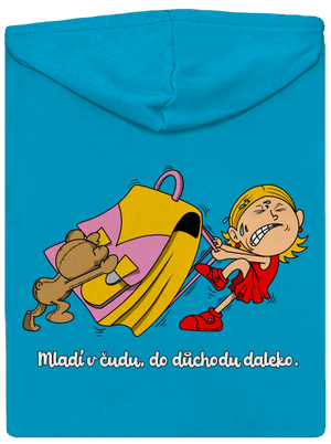 Školačka dámská mikina na zip Blue Atol