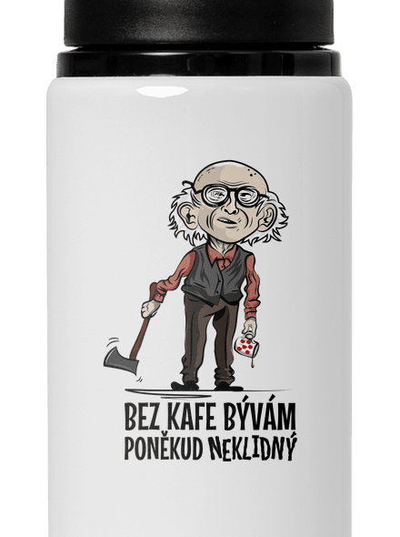 Neklidný bez kafe lahev na vodu White