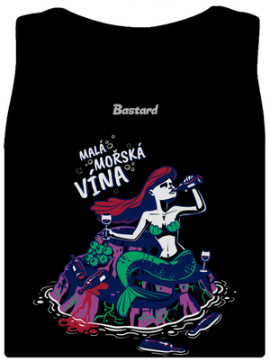 Malá mořská vína dámské tílko klasické Black