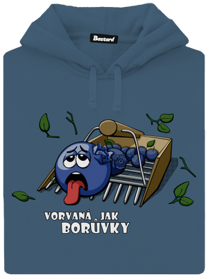 Borůvky dámská mikina klokanka Denim