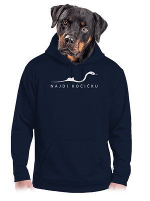 Najdi kočičku pánská mikina klokanka Navy