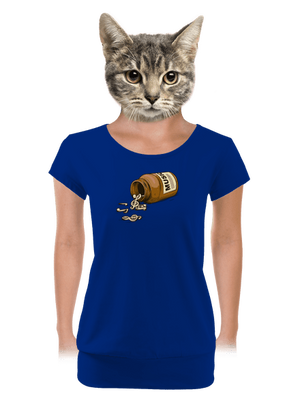 Music Pills dámské tričko s lemem Royal Blue Mal