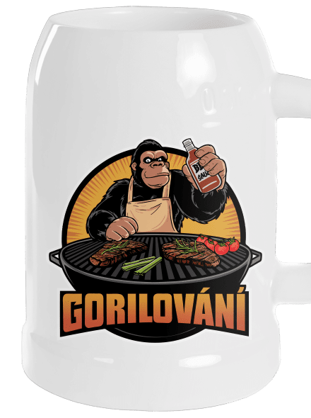 Gorilování půllitr White