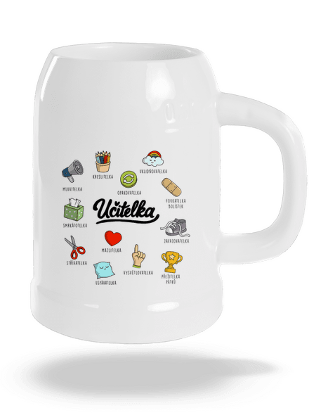 Učitelka půllitr White