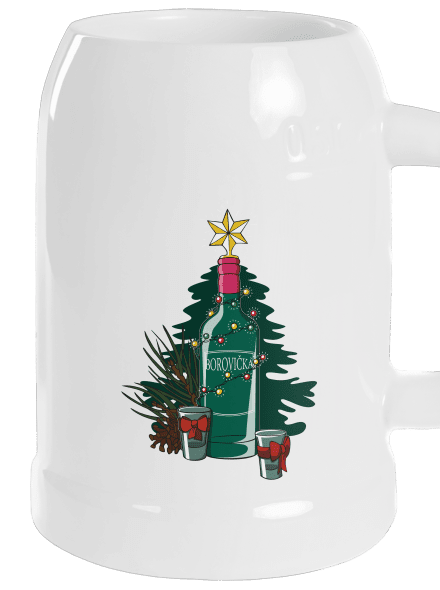 Vánoční borovička půllitr White