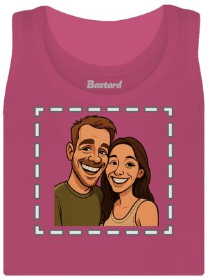 Karikatura z vlastní fotky dámské tílko klasické Magenta