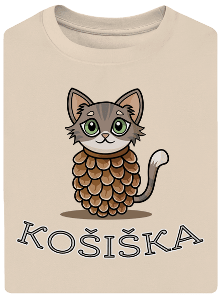 Košiška unisex tričko oversized Almond