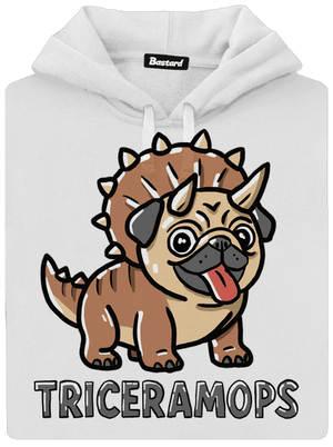 Triceramops dámská mikina klokanka White