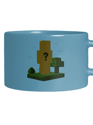 Minecraft z vlastní fotky hrnek makronka Blue Macaron