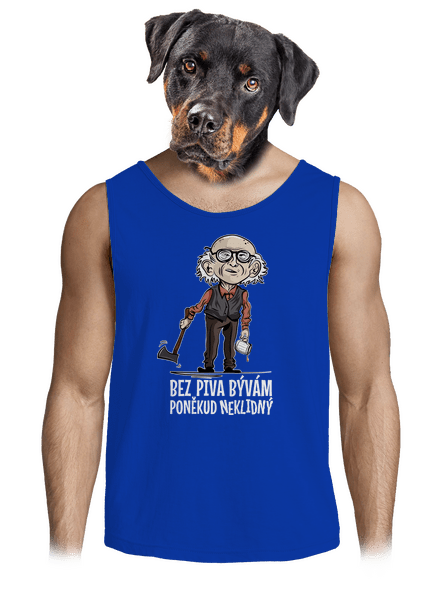 Neklidný bez piva pánské tílko Royal Blue