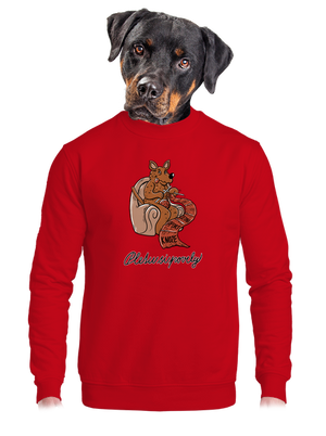 Pletu si povely unisex mikina bez kapuce Red