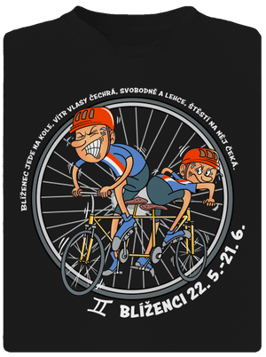 Cyklistický horoskop: Blíženci pánské sportovní tričko Black