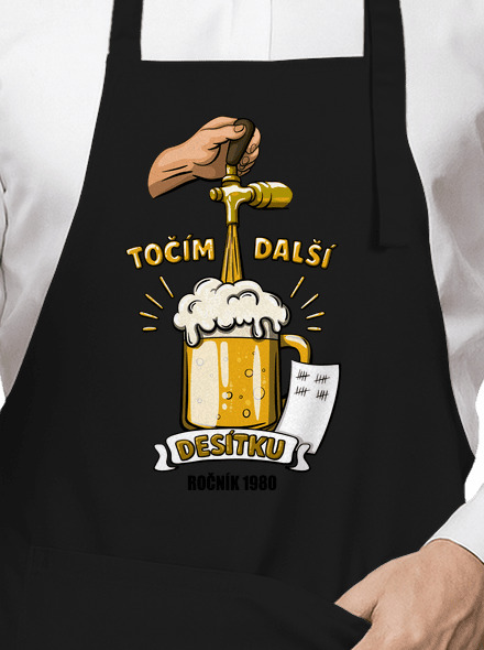 Točím další desítku zástěra Black
