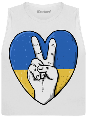 Ukrajina - Mír dámské tílko volné White