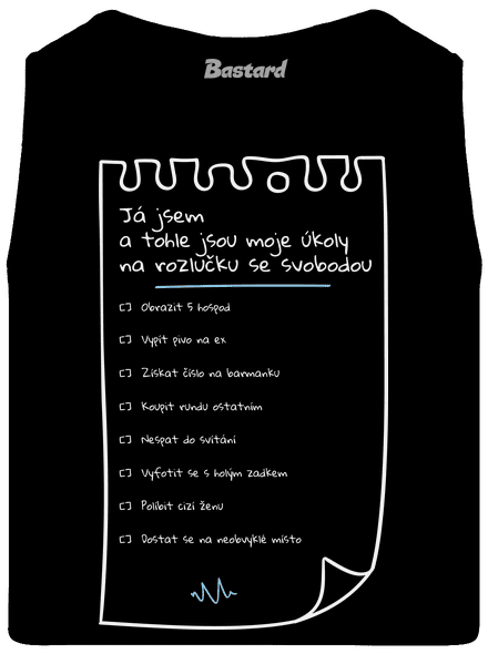 To do list na rozlučku se svobodou a fix pánské tílko Black