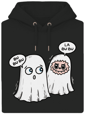 La bu bu unisex mikina premium Dark Black