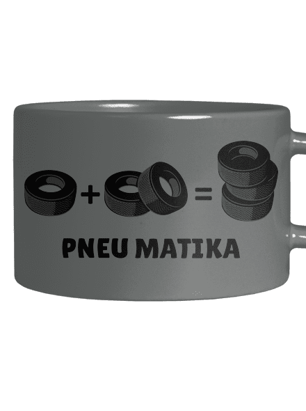 Pneu Matika hrnek makronka Grey Macaron