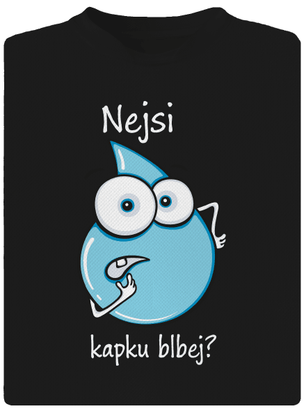 Nejsi kapku blbej dětské sportovní tričko Black