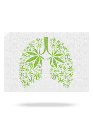 Ganja plíce puzzle White