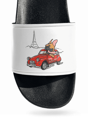 Francouzský buldoček pantofle White