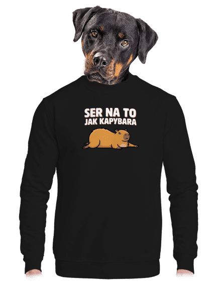 Jak kapybara unisex mikina bez kapuce Black