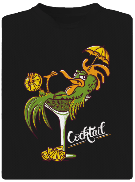 Cocktail pánské sportovní tričko Black