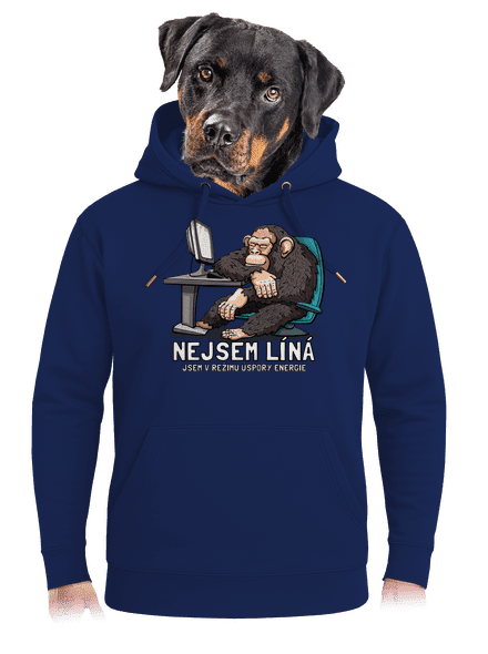 Nejsem líný unisex mikina premium Navy
