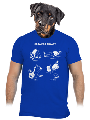 Jóga pro chlapy pánské tričko Royal Blue