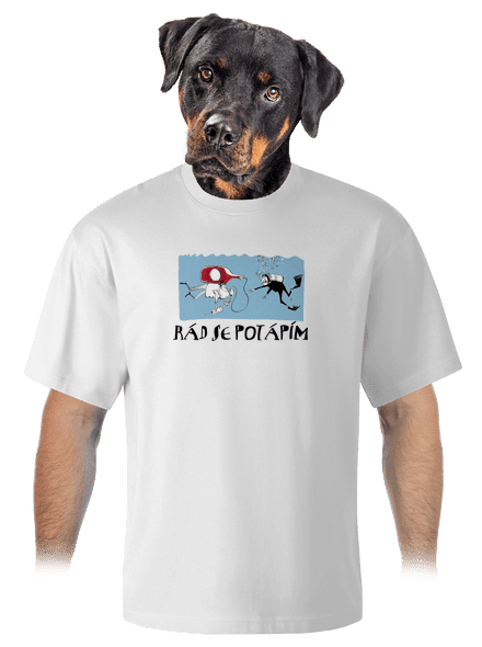 Rád se potápím unisex tričko oversized White