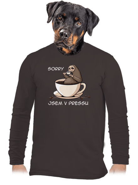 V pressu pánské dlouhý rukáv Bear Brown