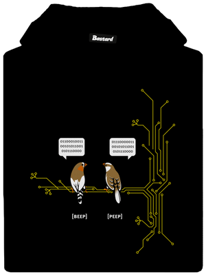 Beep and Peep pánská mikina klokanka Black