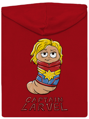 Captain Larvel pánská mikina na zip Red