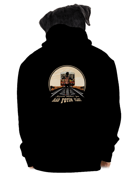 Fotím vlaky pánská mikina na zip Black