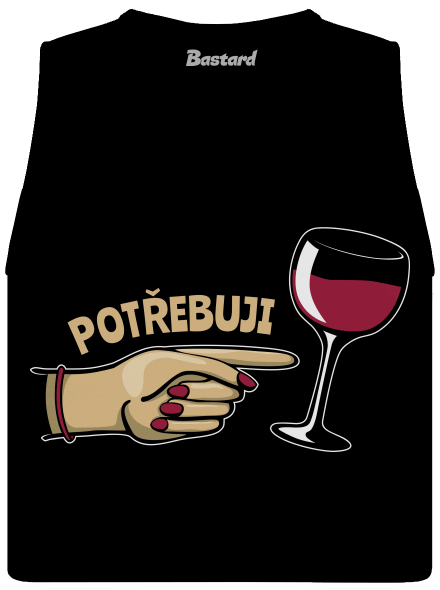 Rodinné potřeby dámské tílko volné Black