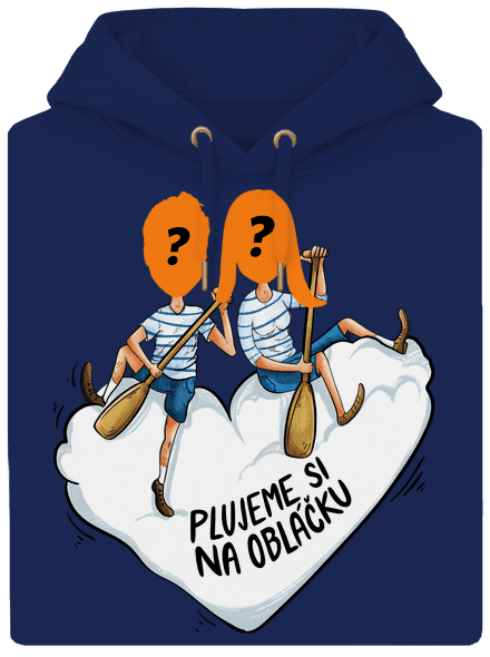 Na obláčku unisex mikina premium Navy