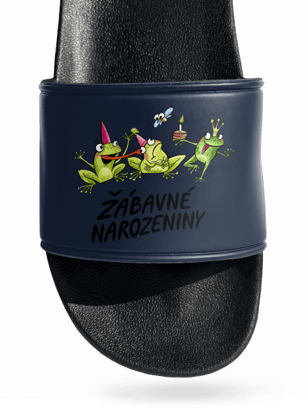 Žábavné narozeniny pantofle Navy