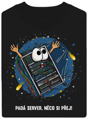 Padá server unisex mikina bez kapuce Black