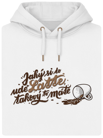 Latte unisex mikina premium Snowwhite