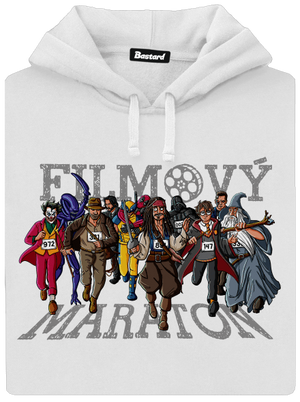 Filmový maraton dámská mikina klokanka White