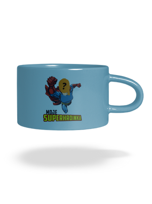 Moje superhrdinka hrnek makronka Blue Macaron