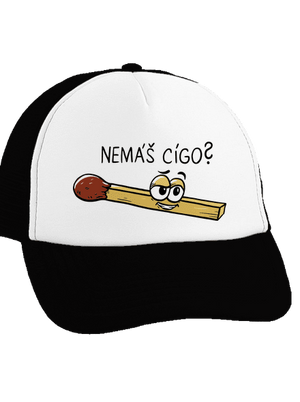 Cígo a oheň kšiltovka truckerka Black cap