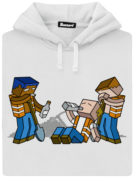 Real Minecraft dámská mikina klokanka White